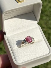 Stunning Natural 3.29CT 6 Rays Star Ruby 925 Sterling Silver Ring Size 7.5 picture