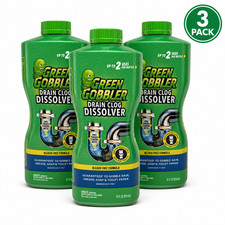 Green Gobbler Drain Clog Dissolver Bleach Free Formula Hair Grease Soap 3 Pack picture