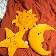 Set of 3 Yellow Plush Celestial VINTAGE rare 90s Salamander picture