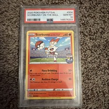 2020 Pokemon Futsal Promo #004 Scorbunny On the Ball PSA 10 Gem Mint Card picture