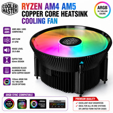 Cooler Master AM4 AM5 Ryzen 120mm ARGB CPU Cooler Copper Core Heatsink picture