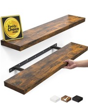 2 Pack Floating Shelves for Wall (22.5Inch) Wall-Mounted Shelves with Brackets picture