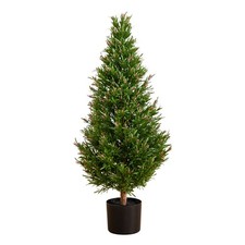 3-ft UV Resistant Artificial Rosemary Cone Topiary Tree (Indoor/Outdoor) picture