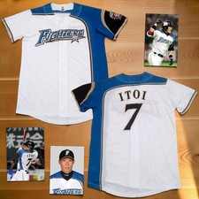 RARE 2011-12 Yoshio Itoi #7 Hokkaido Nippon-Ham Fighters Mizuno Jersey Fits XL picture