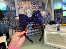 Disney-Parks Villains With Purple Sequin Bow Minnie Mouse Ears Headband 2026 picture