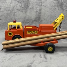 Vintage Nylint Power & Light Co Post Hole Digger Truck No 3300 Pole Trailer picture