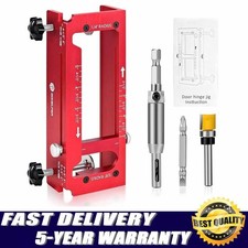 Door Hinge Jig, Aluminum Alloy Door Hinge Template Kit for Router, Adjustable Mo picture
