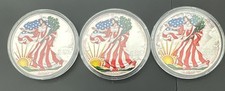 Three 2000 american silver eagles 🦅 Lady Liberty Painted Design (On Sale) picture