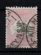 Australia 1931-36 10/-  pink & grey Roo SG136 fine used WS46800 picture