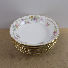 6 GDA Chas Field Haviland Limoges Porcelain Dessert Bowls 5-1/8