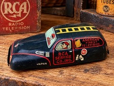 Vintage Marx Toys Line RCA Service Co. 1370 TV Repair Man Tin Vehicle JAPAN picture