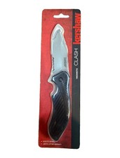 Kershaw Clash 1605STX Pocketknife Assisted Opening Combo Edge Clip Point Black picture