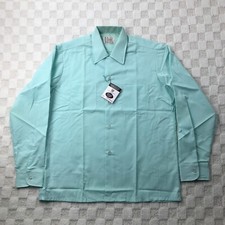 True Vintage TownCraft Loop Collar Shirt Mens Medium Blue Penneys Penn Press NEW picture
