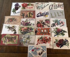 Lot of 20~Large Letter~First Names~Vintage Name~Antique Greetings~Postcards~s610 picture