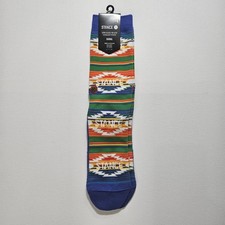 NWT Dwyane Wade Stance Collaboration Socks Large Blue White Orange Mid Cushion‎ picture