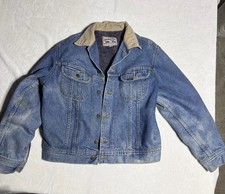 Vintage Lee Storm Rider Blanket Lined Denim Jacket Size 42 – Incredible Fade picture