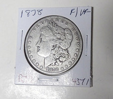 1878-P Morgan Silver Dollar F/VF Philadelphia Mint Reverse of 1878 (91826) picture
