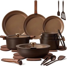 25pcs Ceramic Cookware Set, Pots and Pans Set with Detachable Handle picture