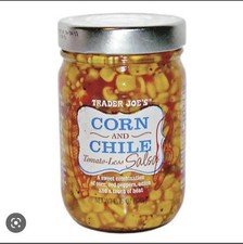 Trader Joe's Corn & Chile Tomato-Less Salsa 2-Pack 12oz Jars SEALED Sweet Corn picture