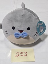 Squishmallows Gordon Shark Stuffed Plush Toy Small Gray Bow Tie 3+ Original New picture