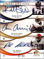 2009 SP Signature #T-RHA Paul Hubbard / Keenan Burton / Adrian Arrington #/99 picture
