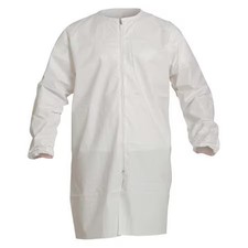 Dupont Pc271swhlg00300b Lab Frock, Proclean(R), Serged, Knee Length, White, 30 picture