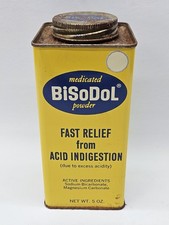 Vintage 1950s BiSoDol FAST RELIEF FROM ACID INDIG Tin  picture