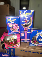 Sailor Moon Locket, Tiara, and Cosmic Crescent Wand Toys Bandai Japan and Americ picture