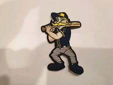 Milwaukee Brewers Mascot Bernie Brewer Iron On Patch 3.25