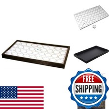 RJ Displays 36 White Gem Jar Foam Insert with Black Tray GemStone 14 1/4