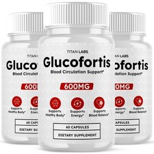 Glucofortis Pills Advanced Blood Health Support Formula Gluco Fortis 180 Capsule picture