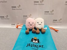 JELLYCAT FLUFFY AMUSEABLES pair MARSHMALLOWS BAG CHARM US STOCK & SHIP JC9 picture