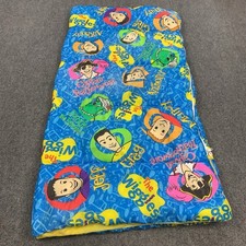 Vintage The Wiggles Sleeping Bag Kids Small Blue Yellow Cartoon Sleepover picture