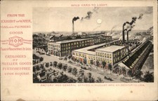 Decatur IL Mueller Factory hTL Hold to LIght c1900s-10s Vintage Postcard picture