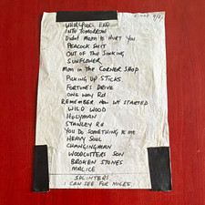 Paul Weller Handwritten Setlist Royal Albert Hall 2002 Teenage Cancer Trust picture