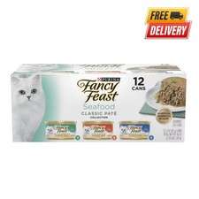 Purina Fancy Feast Seafood Classic Pate Wet Cat Food 3 Oz. - 12 Cans picture