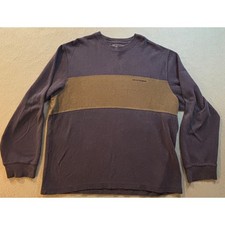 VTG Abercrombie & Fitch Long Sleeve Shirt Mens XL Navy Blue Olive Green Y2K 90s picture