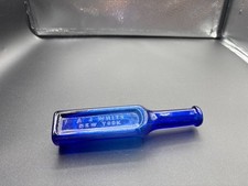 Cobalt Blue Laxol Medicine Bottle A J White New York t 1910s Drug Bottle picture