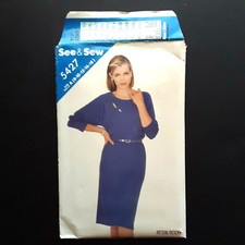 Butterick See & Sew 5427 Size A  8 10 12 14 16 UNCUT Misses Dress  picture