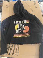 OFFICIAL HOZIER UNREAL UNEARTH TOUR 2024 CROPPED HOODIE SWEATSHIRT WOMENS MEDIUM picture