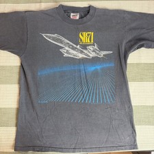Vintage 1988 SR-71 Blackbird Single Stitch T-Shirt Men’s XL Black Gray Military picture