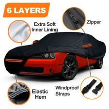 6 Layer CUSTOM FIT Dodge Challenger Car Cover Outdoor Waterproof With Entry Zip picture
