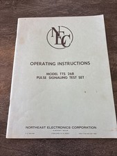 Vintage NEC Northeast Electronics TTS 26B SNE Telephone Repair Tester Manual CD picture