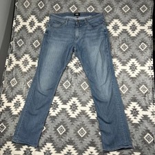 Paige Federal Slim Straight Leg Jeans Mens 36 Medium Blue Wash Stretch Denim picture