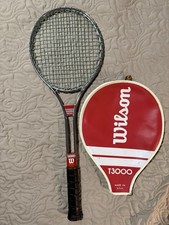 Vintage 1970s Wilson T3000 Steel Tennis Racket with Original Red Vinyl Cover picture