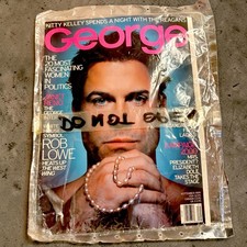 GEORGE MAGAZINE Sept 1999 Last Issue Edited by JFK Jr., Rob Lowe, Janet Reno, VG picture