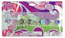 My Little Pony Days of the Week Ring and Earring Set.BNWT picture
