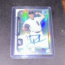 2015 Bowman Chrome Rookie Auto Carlos Rodon Refractor 404/499 White Sox picture