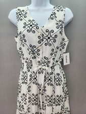 Anthropologie Kindred M White Embroidered Tiered Boho Lined Maxi Dress picture