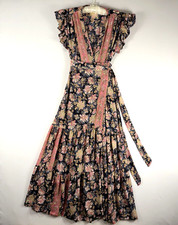 fab'rik Boho Floral Ruffle Wrap Maxi Dress - Size M picture